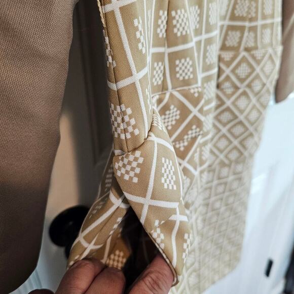 Vintage 60s Contima Shift Dress Womens Medium Brown Mod Twee ALine Preppy Pinup - Picture 5 of 13